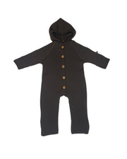 Wollen jumpsuit met knopen- Brown- Small Stuff