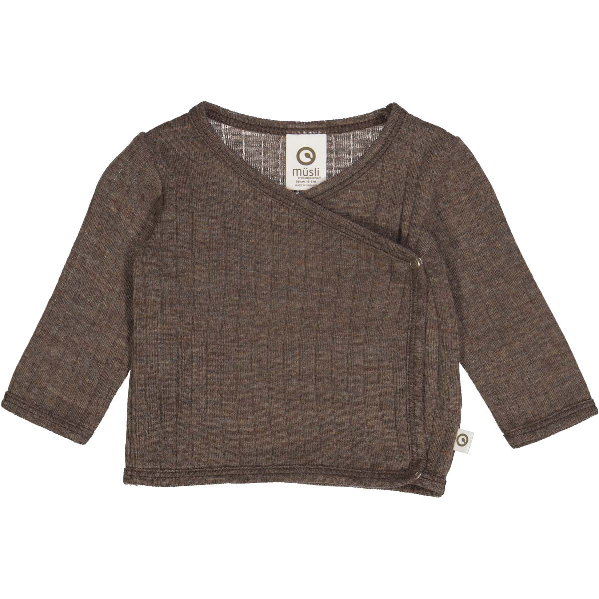 Merino wollen overslag vestje - Müsli