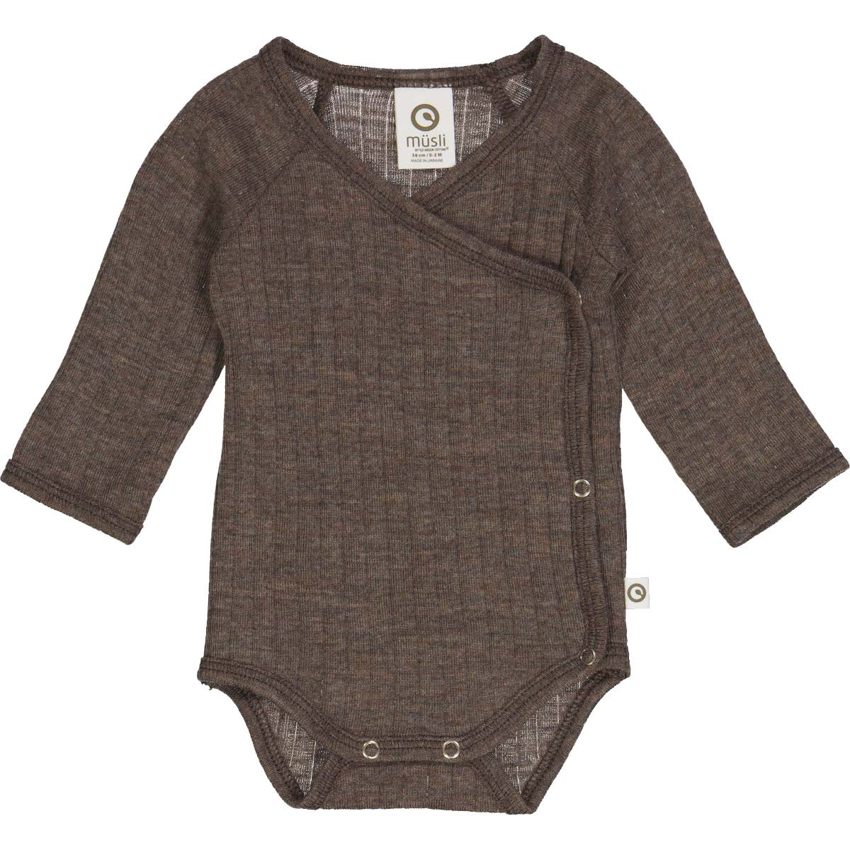 Merino wollen overslag romper - Müsli