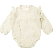 Romper Layla Woven White Embroidery - Riffle Amsterdam