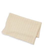 Wiegdeken visgraat motief - Merino wol - White