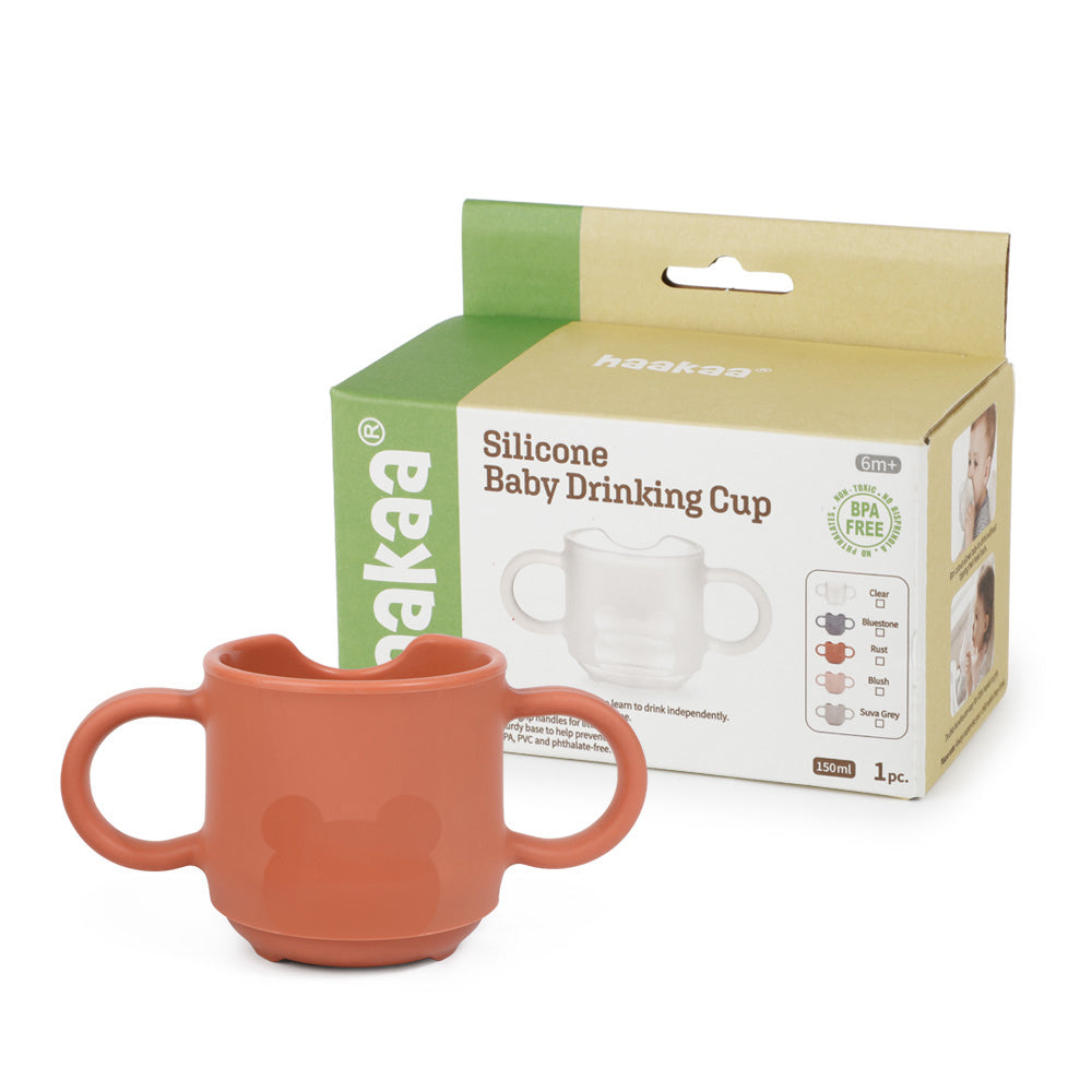 Siliconen babydrinkbeker | Blauw