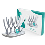 Nutrea EasyDry – Flessen Droogrek Baby – Afdruiprek Babyfles – Droogrek voor Flessen – Inclusief Lekbak – Grijs/Wit