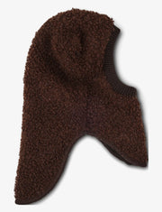 Balaclava bouclé merino wool, brown