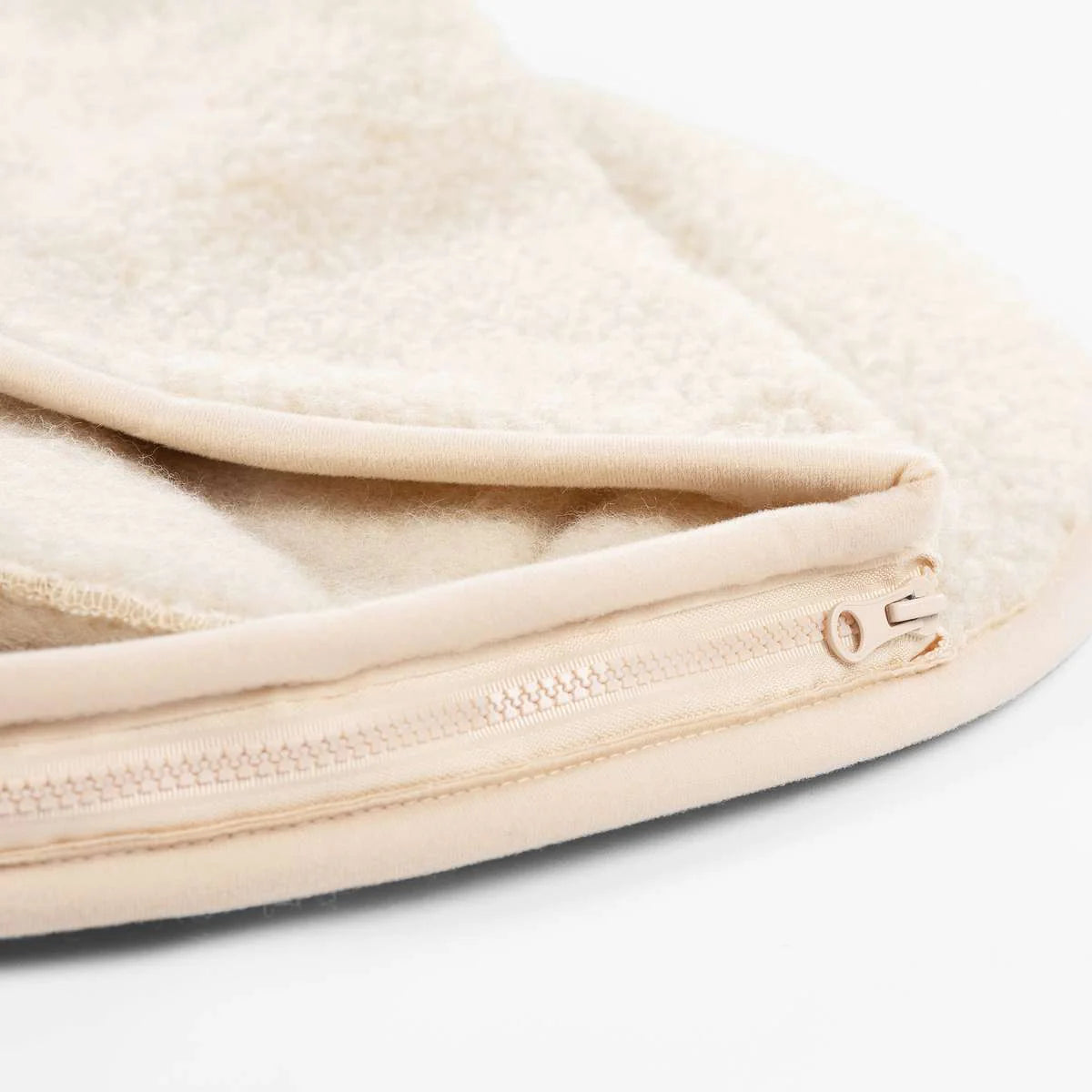 Luxe Merinowollen Baby Voetenzak voor Autostoel of Maxi-Cosi - Beige