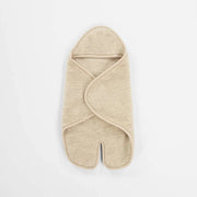 Merinowol wikkeldeken met voetjes en capuchon - Beige
