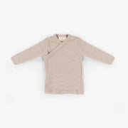 Baby overslag shirt – Merinowol- Beige