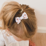 Baby haarspeldje met strikje - Pastel flower