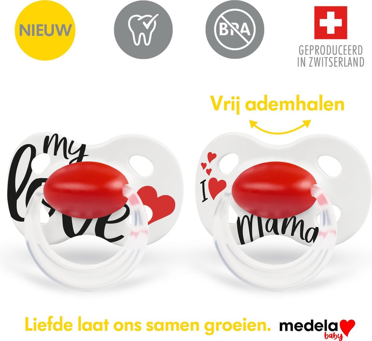 Medela fopspeen 6-18 maanden I love mama
