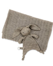Knuffeldoek Konijn - Merino wol- Nature melange