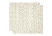 Hydrofiele Doek Large 115x115cm Animals - Nougat - 2 Stuks