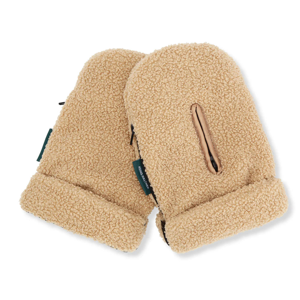 Kinderwagenhandschoenen- Teddy brown - Kong Walther